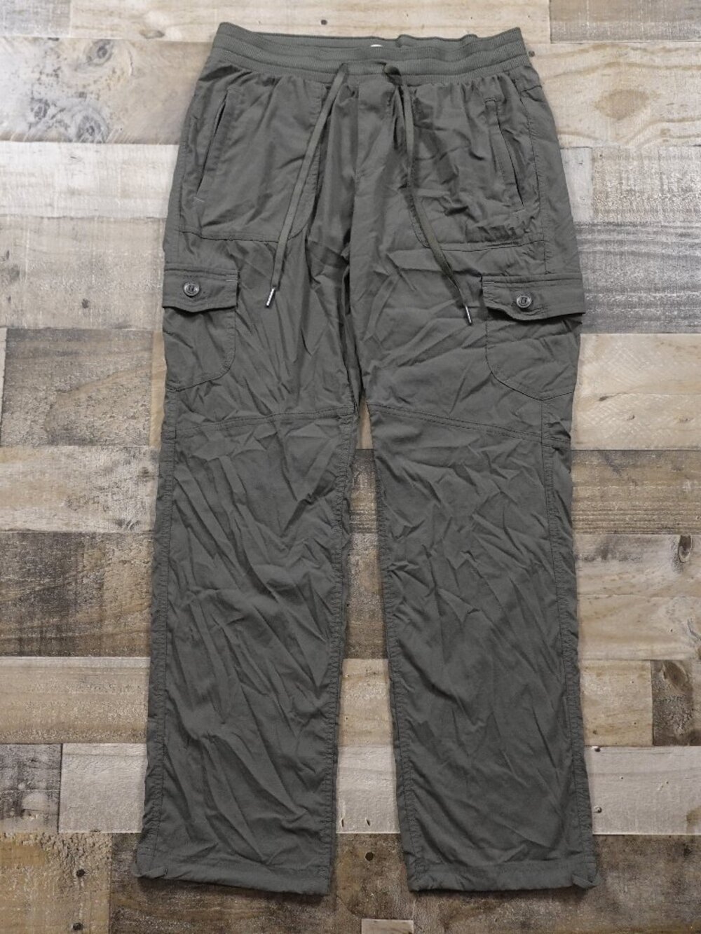 L.L.Bean Vista Camp Pants Women’s Medium Granite Straight Cargo Hiking Outdoor